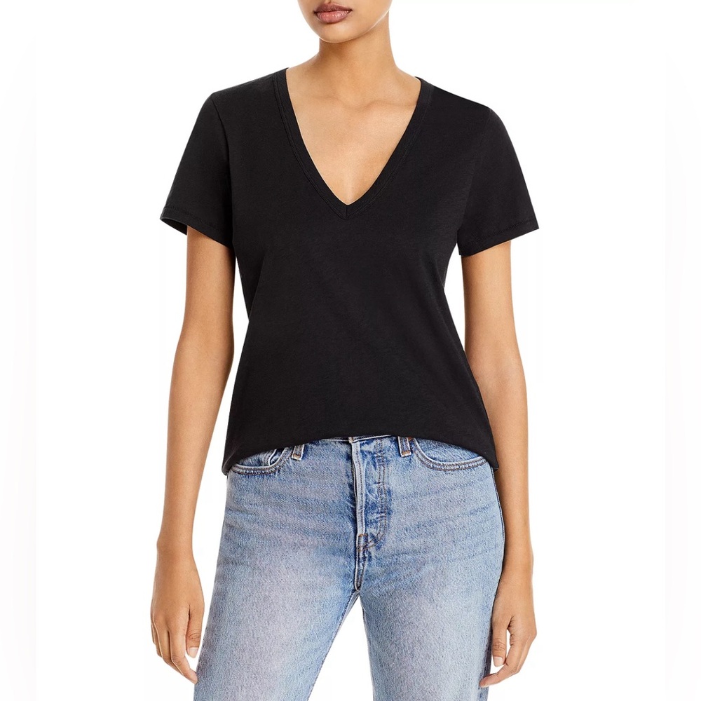 Rag & Bone Black Cotton/Viscose T-Shirt Medium